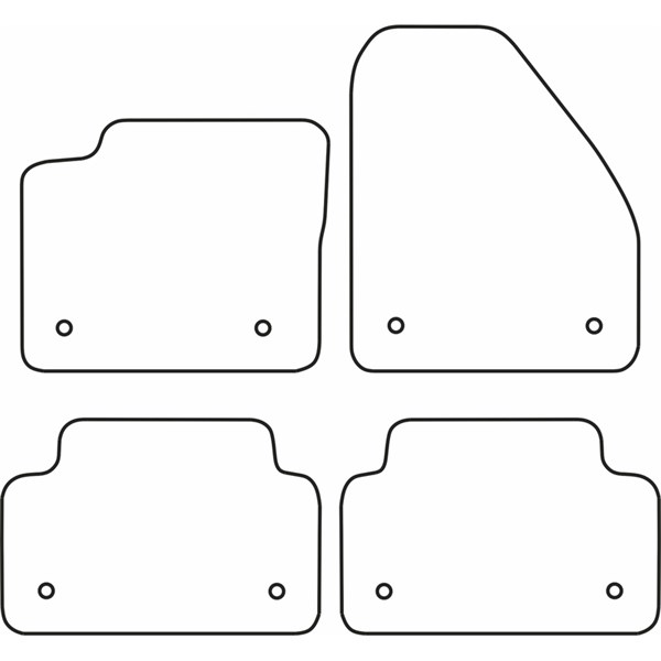 Textilmatta, kupé, Fram och bak Autostyle TM JA505V AutoStyle