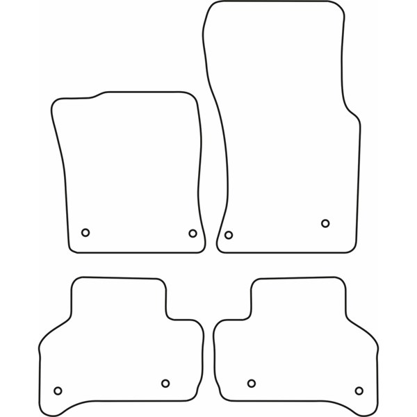 Textilmatta, kupé, Fram och bak Autostyle TM JA506V AutoStyle