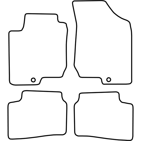 Textilmatta, kupé, Fram och bak Autostyle TM KI519V AutoStyle