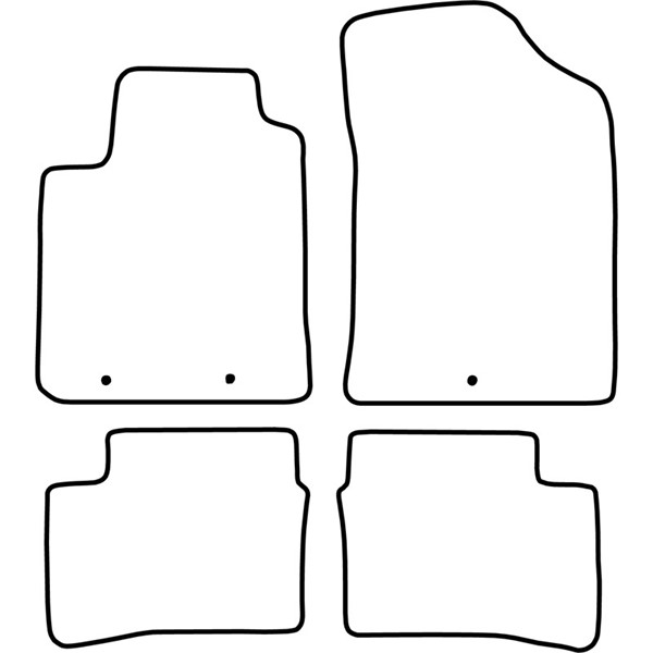 Textilmatta, kupé, Fram och bak Autostyle TM KI526V AutoStyle