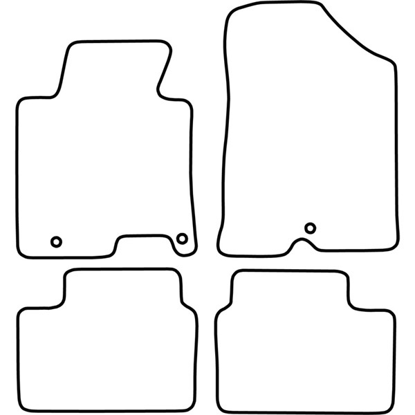 Textilmatta, kupé, Fram och bak Autostyle TM KI527V AutoStyle