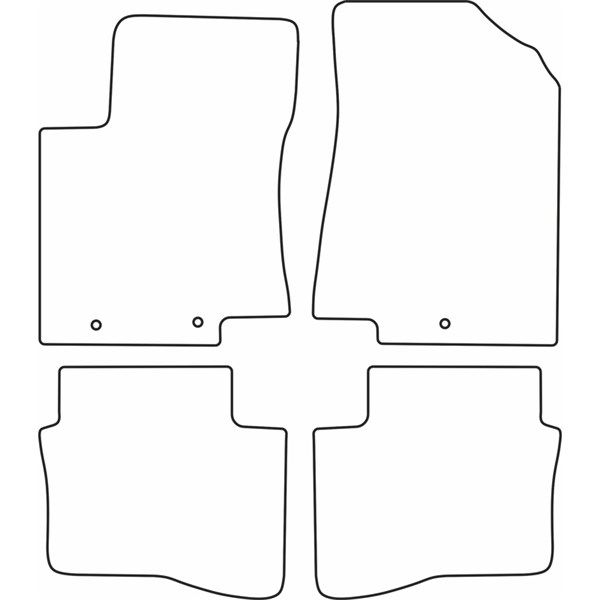 Textilmatta, kupé, Fram och bak Autostyle TM KI529V AutoStyle
