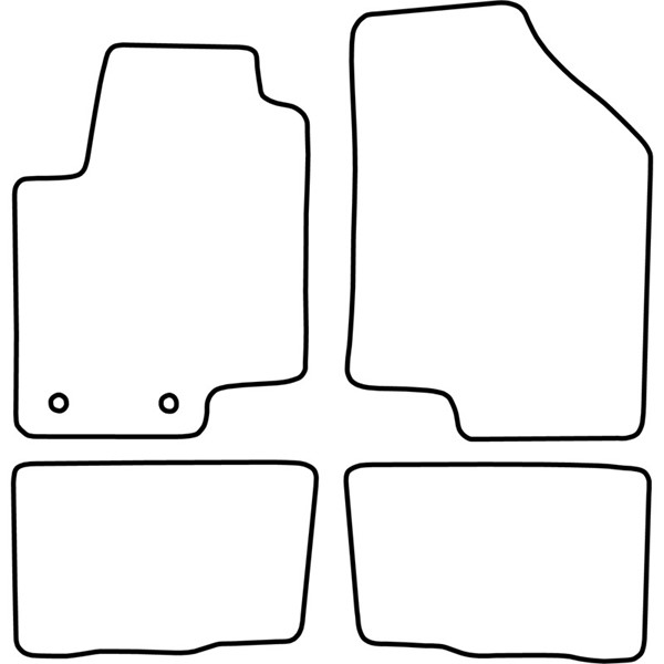 Textilmatta, kupé, Fram och bak Autostyle TM KI530V AutoStyle