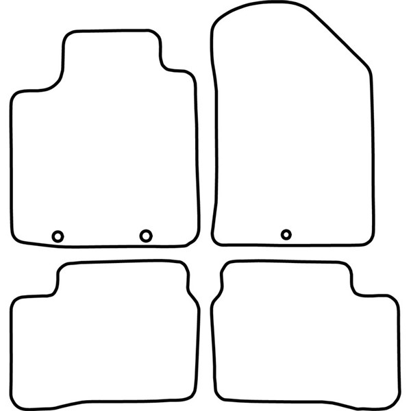 Textilmatta, kupé, Fram och bak Autostyle TM KI534V AutoStyle