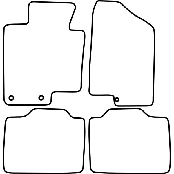 Textilmatta, kupé, Fram och bak Autostyle TM KI538V AutoStyle