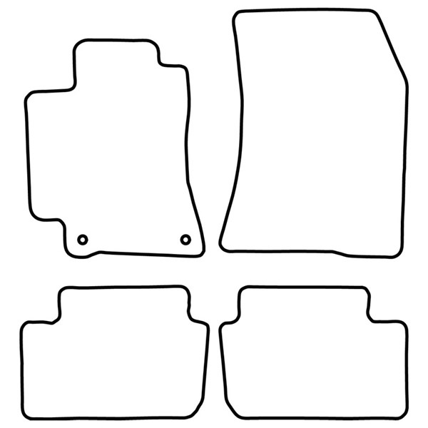 Textilmatta, kupé, Fram och bak Autostyle TM LE501V AutoStyle