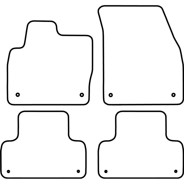 Textilmatta, kupé, Fram och bak Autostyle TM LR503V AutoStyle