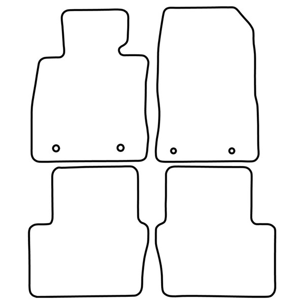 Textilmatta, kupé, Fram och bak Autostyle TM MA540V AutoStyle