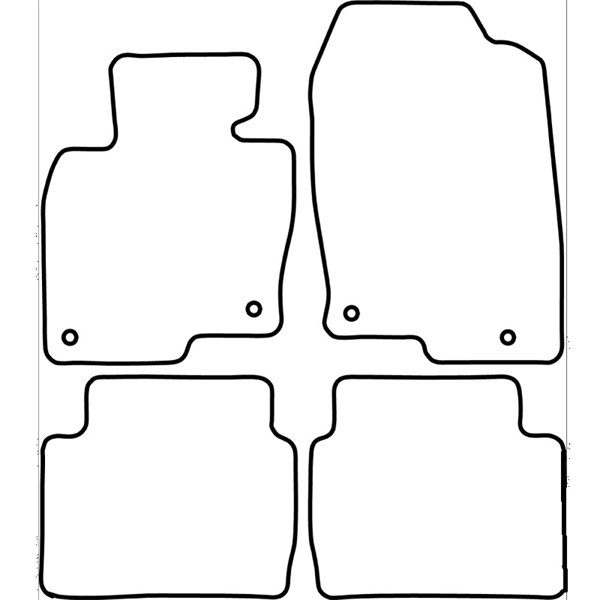 Textilmatta, kupé, Fram och bak Autostyle TM MA543V AutoStyle
