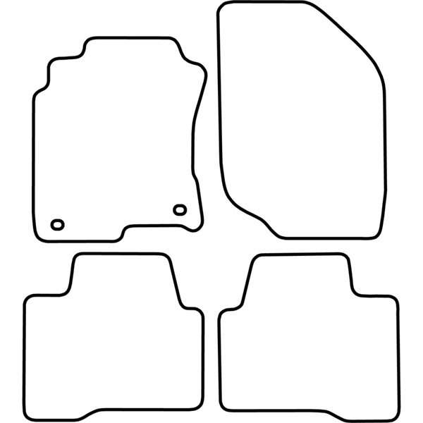 Textilmatta, kupé, Fram och bak Autostyle TM NI514V AutoStyle