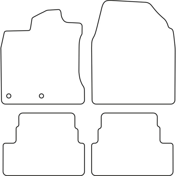 Textilmatta, kupé, Fram och bak Autostyle TM NI521V AutoStyle