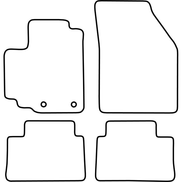 Textilmatta, kupé, Fram och bak Autostyle TM NI524V AutoStyle