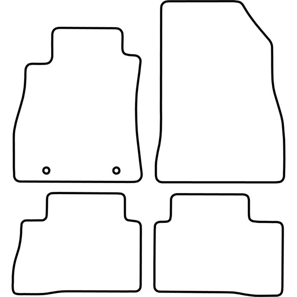 Textilmatta, kupé, Fram och bak Autostyle TM NI527V AutoStyle