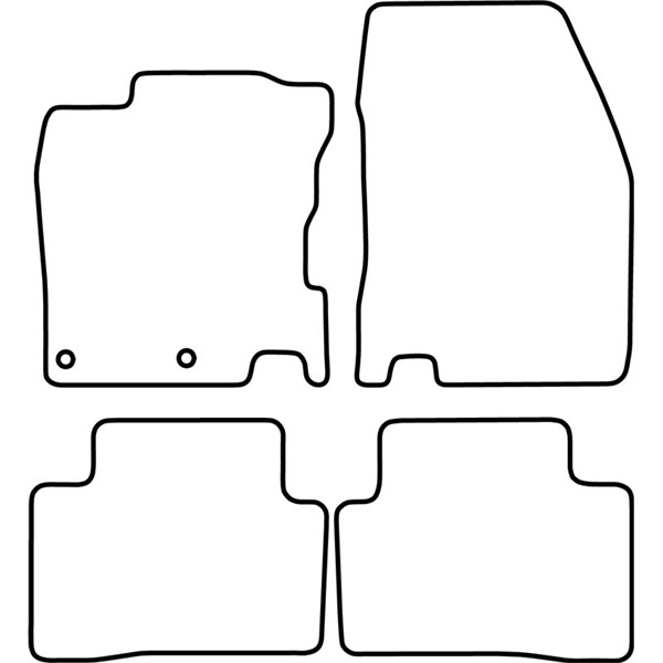 Textilmatta, kupé, Fram och bak Autostyle TM NI532V AutoStyle