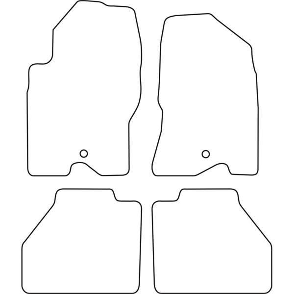 Textilmatta, kupé, Fram och bak Autostyle TM NI533V AutoStyle