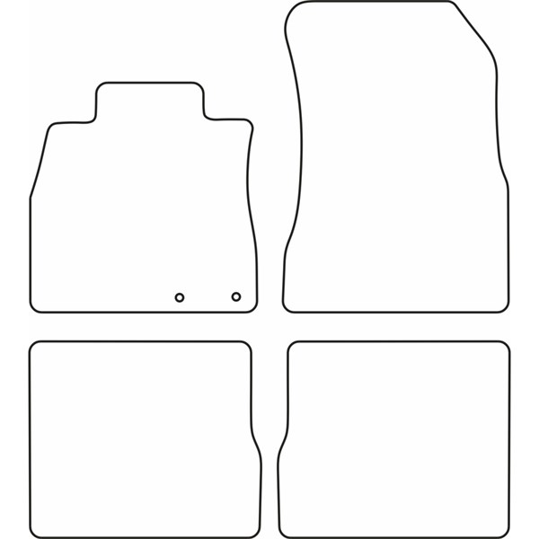 Textilmatta, kupé, Fram och bak Autostyle TM NI534V AutoStyle