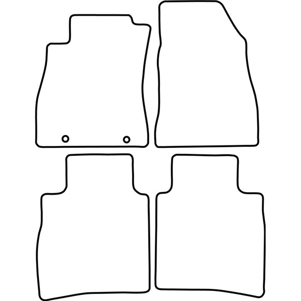 Textilmatta, kupé, Fram och bak Autostyle TM NI539V AutoStyle