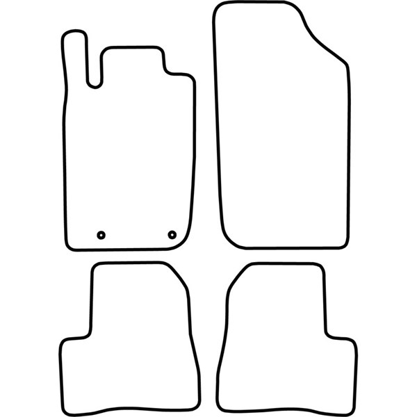 Textilmatta, kupé, Fram och bak Autostyle TM PE523V AutoStyle