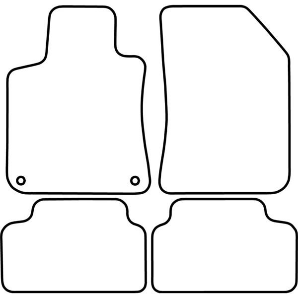 Textilmatta, kupé, Fram och bak Autostyle TM PE533V AutoStyle