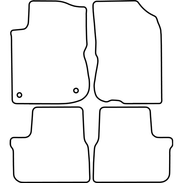 Textilmatta, kupé, Fram och bak Autostyle TM PE534V AutoStyle
