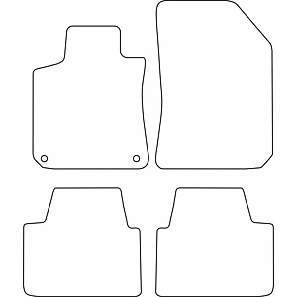 Textilmatta, kupé, Fram och bak Autostyle TM PE537V AutoStyle