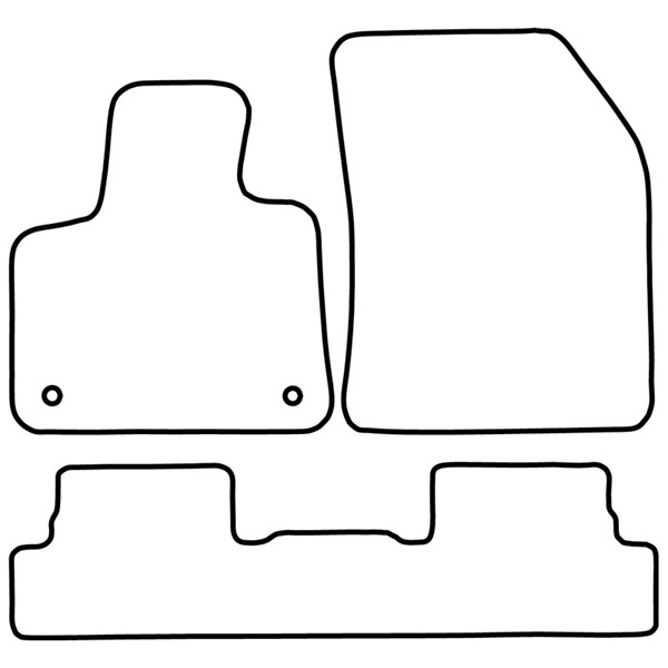 Textilmatta, kupé, Fram och bak Autostyle TM PE543V AutoStyle