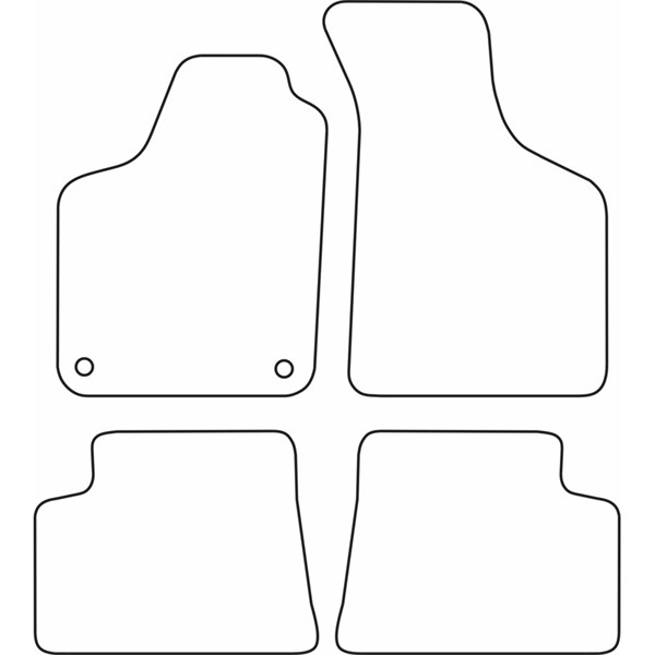 Textilmatta, kupé, Fram och bak Autostyle TM RE507V AutoStyle