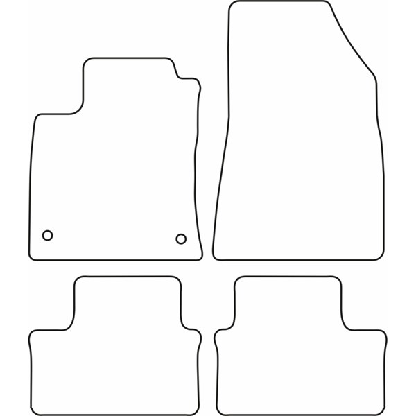 Textilmatta, kupé, Fram och bak Autostyle TM RE574V AutoStyle