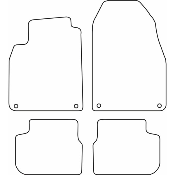 Textilmatta, kupé, Fram och bak Autostyle TM SA507V AutoStyle