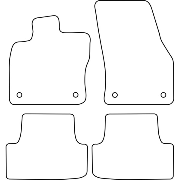 Textilmatta, kupé, Fram och bak Autostyle TM SE524V AutoStyle