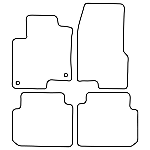 Textilmatta, kupé, Fram och bak Autostyle TM SM504V AutoStyle
