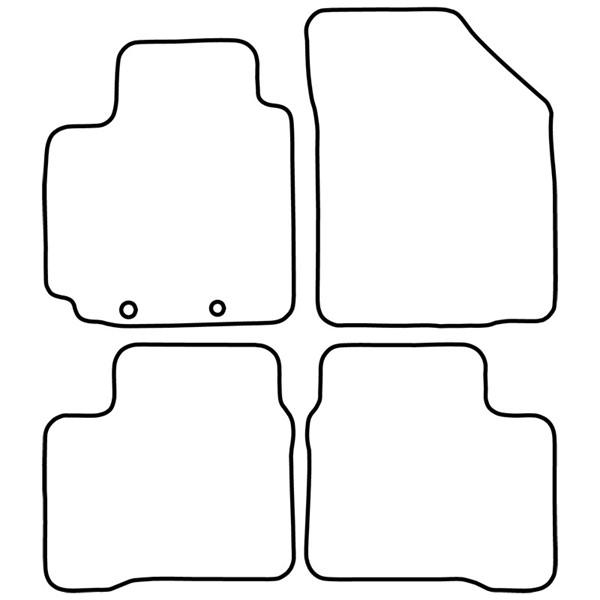 Textilmatta, kupé, Fram och bak Autostyle TM SZ532V AutoStyle
