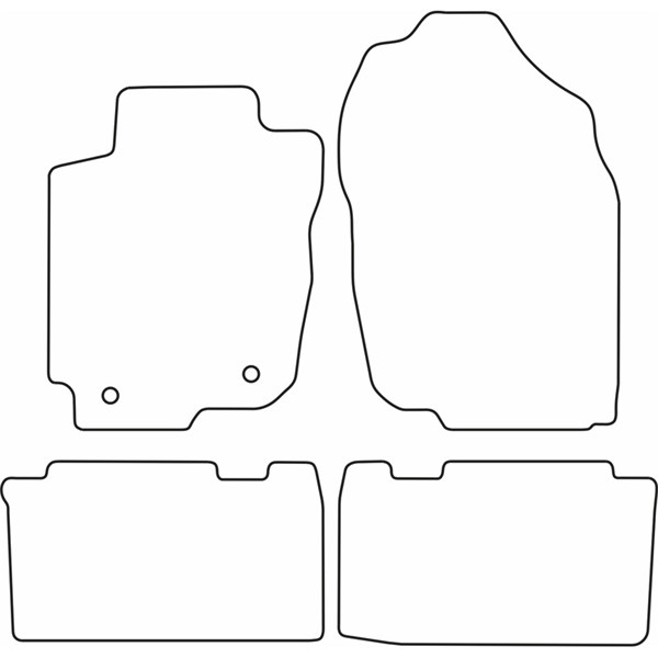Textilmatta, kupé, Fram och bak Autostyle TM TO547V AutoStyle
