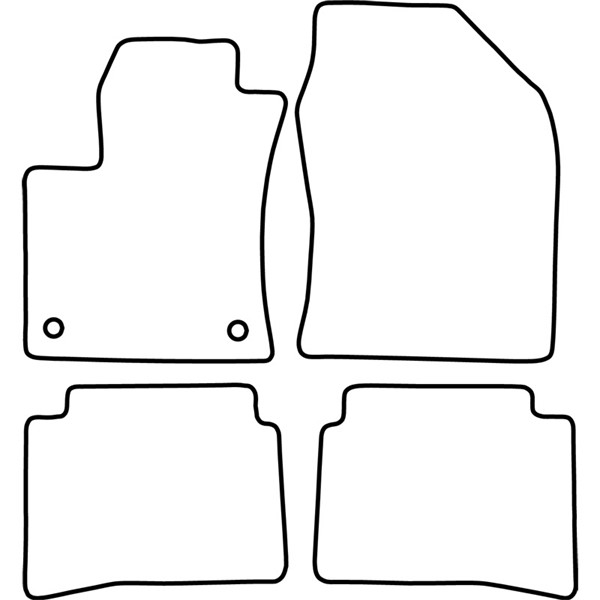 Textilmatta, kupé, Fram och bak Autostyle TM TO557V AutoStyle