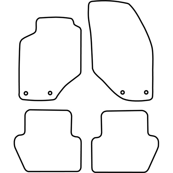 Textilmatta, kupé, Fram och bak Autostyle TM VO503V AutoStyle