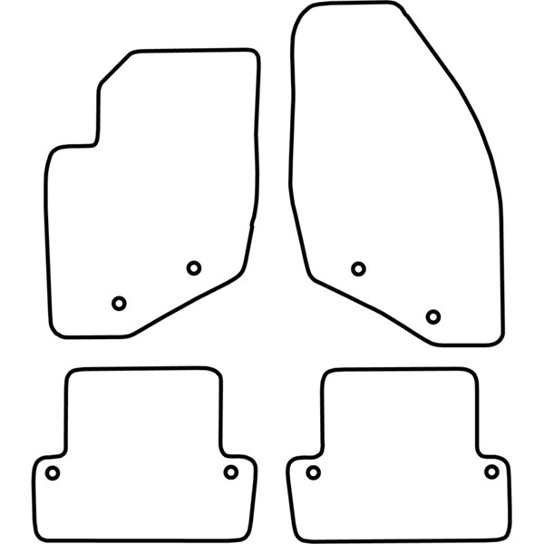 Textilmatta, kupé, Fram och bak Autostyle TM VO511V AutoStyle