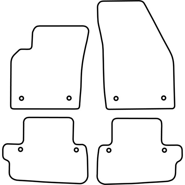Textilmatta, kupé, Fram och bak Autostyle TM VO519V AutoStyle