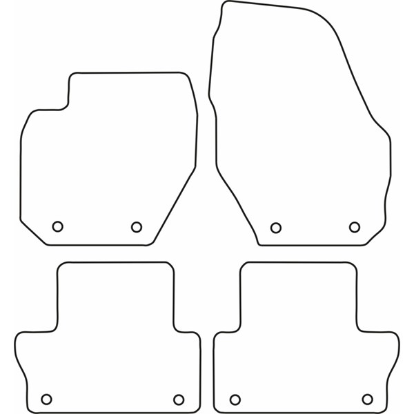 Textilmatta, kupé, Fram och bak Autostyle TM VO520V AutoStyle