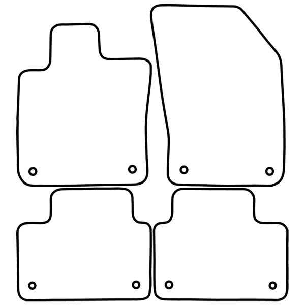 Textilmatta, kupé, Fram och bak Autostyle TM VO527V AutoStyle