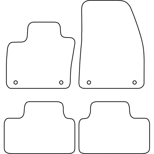 Textilmatta, kupé, Fram och bak Autostyle TM VO528V AutoStyle