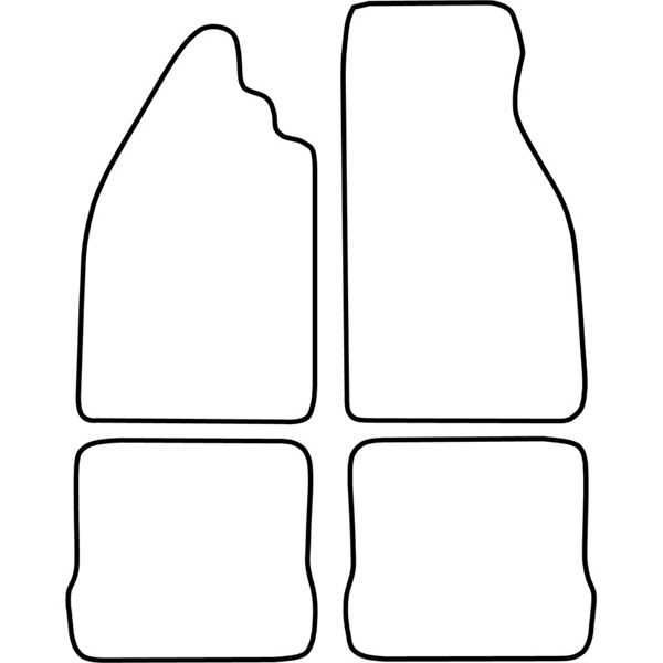 Textilmatta, kupé, Fram och bak Autostyle TM VW507V AutoStyle
