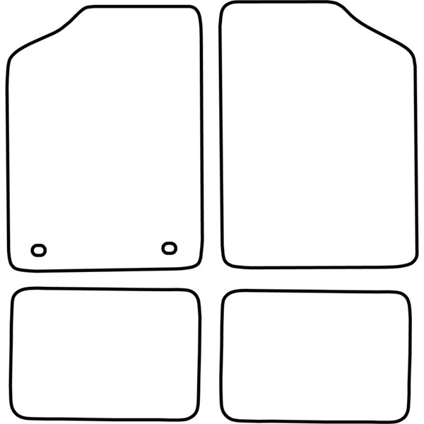 Textilmatta, kupé, Fram och bak Autostyle TM VW508V AutoStyle