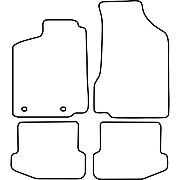 Textilmatta, kupé, Fram och bak Autostyle TM VW509V AutoStyle
