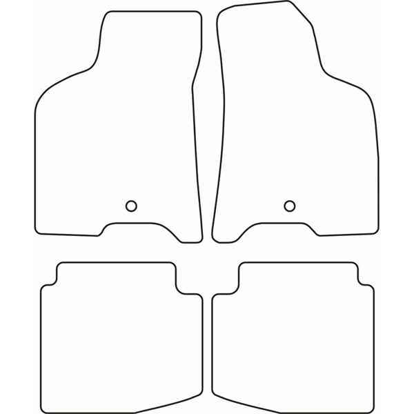 Textilmatta, kupé, Fram och bak Autostyle TM VW515V AutoStyle