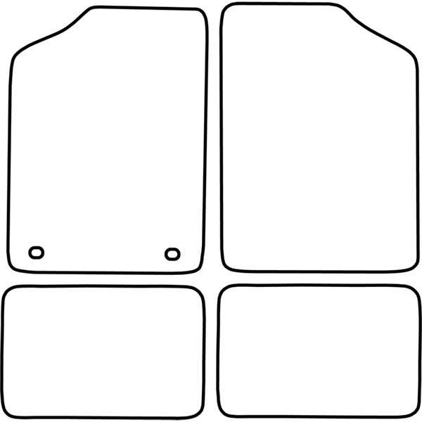 Textilmatta, kupé, Fram och bak Autostyle TM VW518V AutoStyle