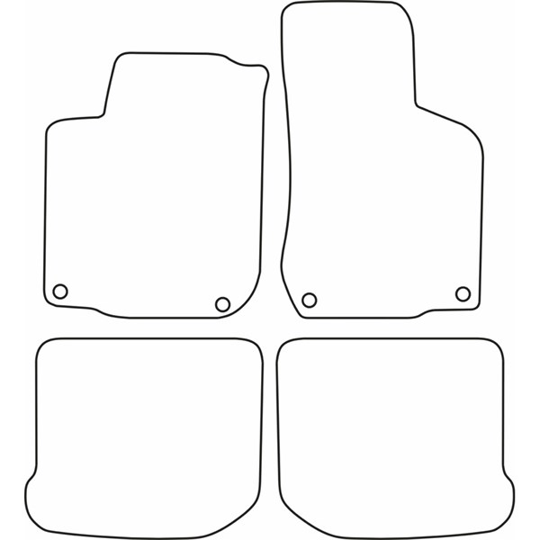 Textilmatta, kupé, Fram och bak Autostyle TM VW519V AutoStyle