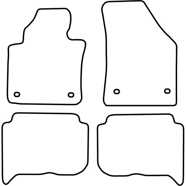 Textilmatta, kupé, Fram och bak Autostyle TM VW522V AutoStyle