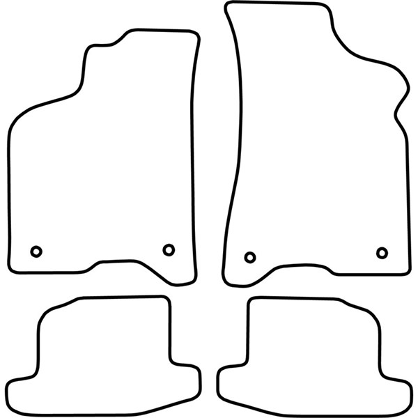 Textilmatta, kupé, Fram och bak Autostyle TM VW528V AutoStyle