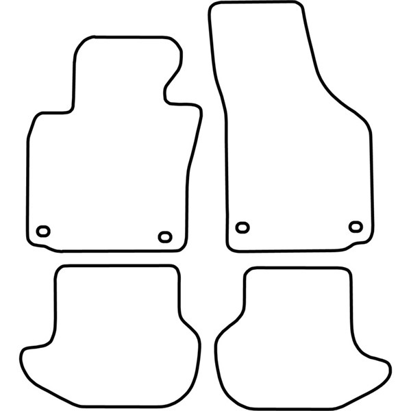 Textilmatta, kupé, Fram och bak Autostyle TM VW534V AutoStyle