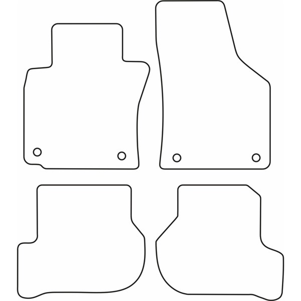 Textilmatta, kupé, Fram och bak Autostyle TM VW538V AutoStyle